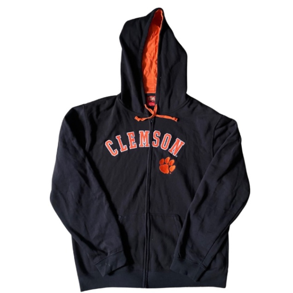 CLEMSON TIGERS UNIVERSITY Cover One Apparel Black Orange Zip up Hoodie Size 3XL